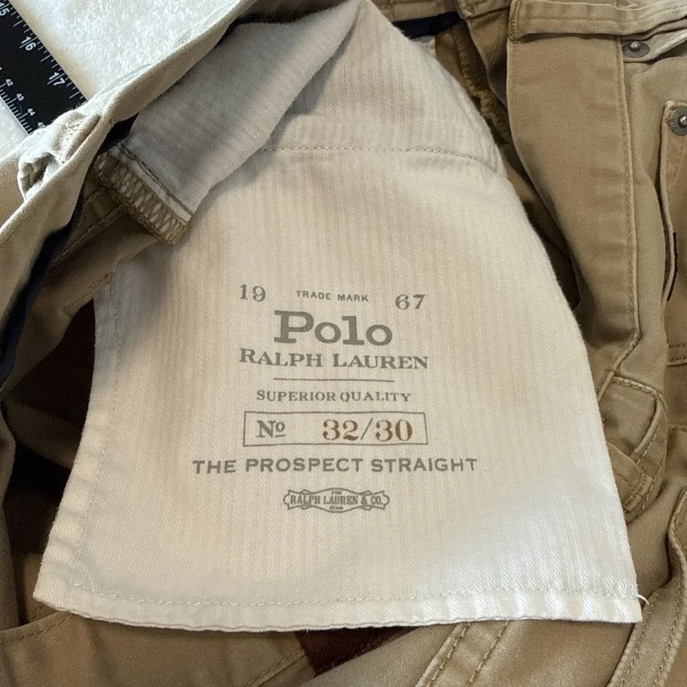 POLO RALPH LAUREN‎ The Prospect Straight Chino Khaki Pants Size 32/30 Cotton